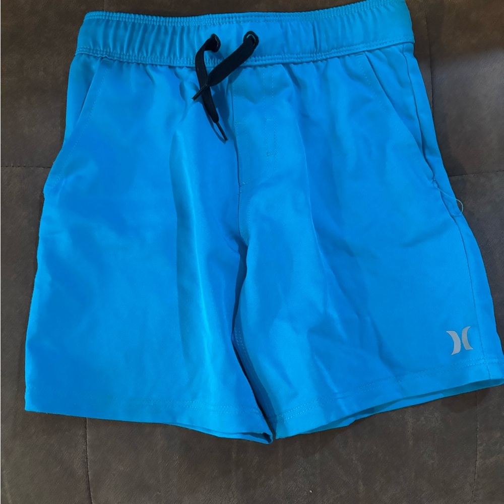 Hurley Aqua Boardshorts with Black Drawstring - Picture 2 of 2